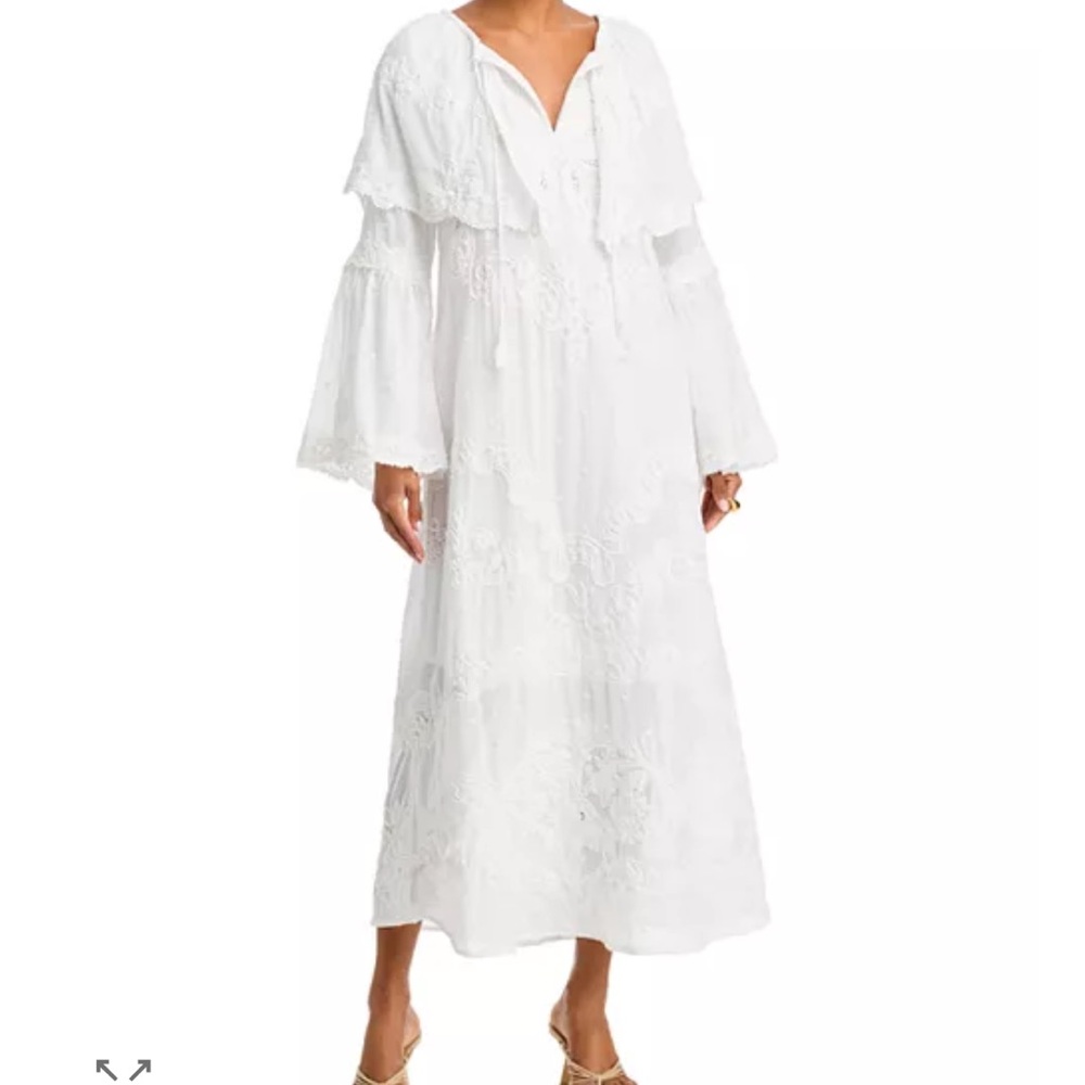 Sea New York Elegant White Lace Maxi Dress size L NWT